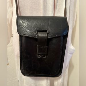 Black, leather Crossbody purse